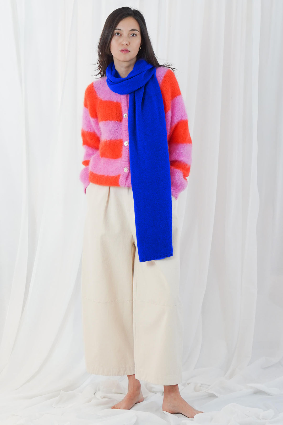 Twns The Label Vail electric blue scarf at Olivia Grace Fashion