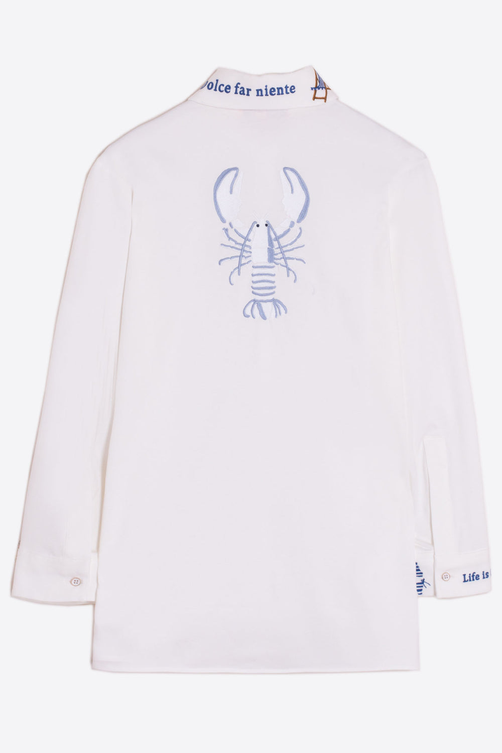 Vilagallo 31136 White Marine Life Shirt - Olivia Grace Fashion