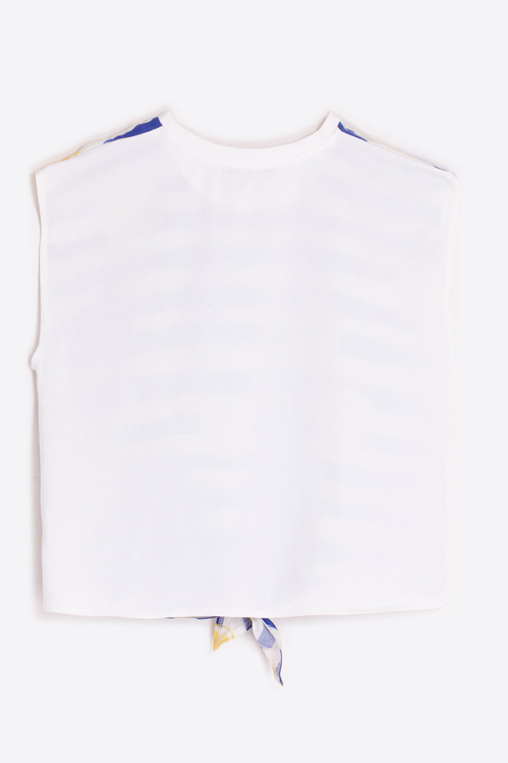 Vilagallo 33446 Blue Stripe Limonada Print T-Shirt