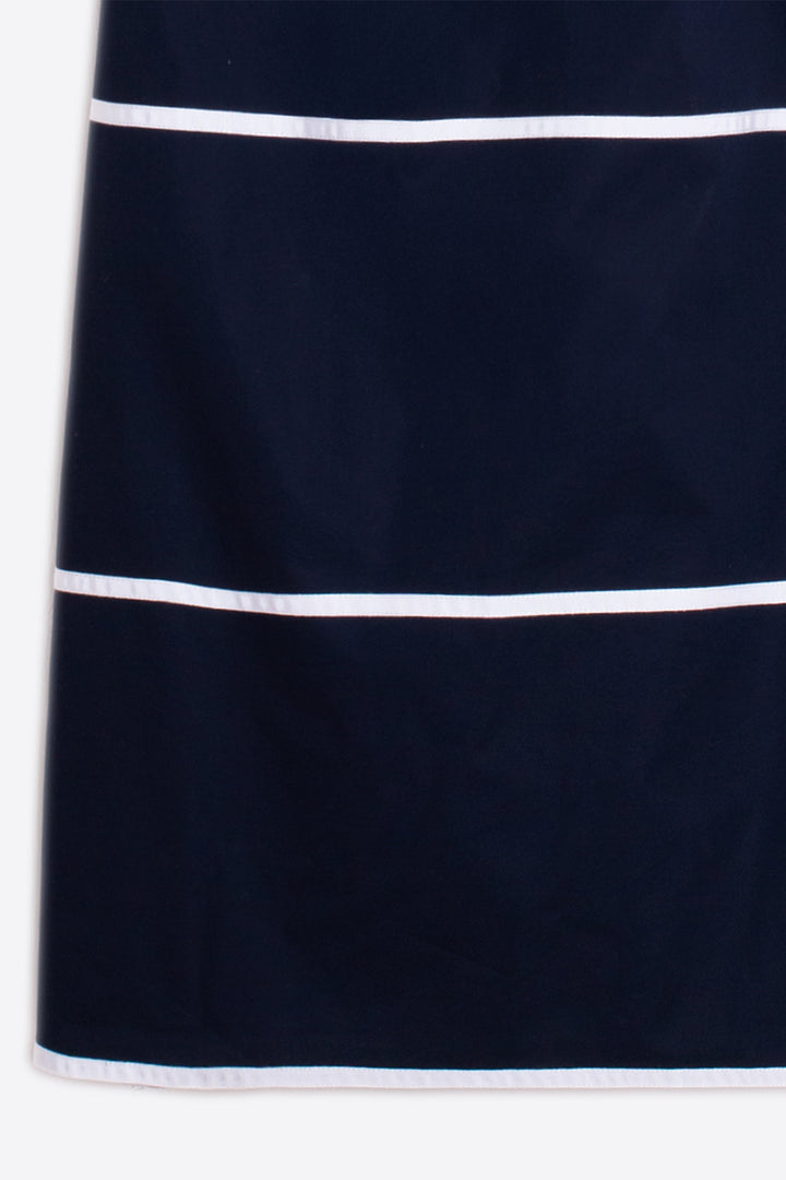 Vilagallo 33611 Navy Poplin Sleeveless Midi Dress