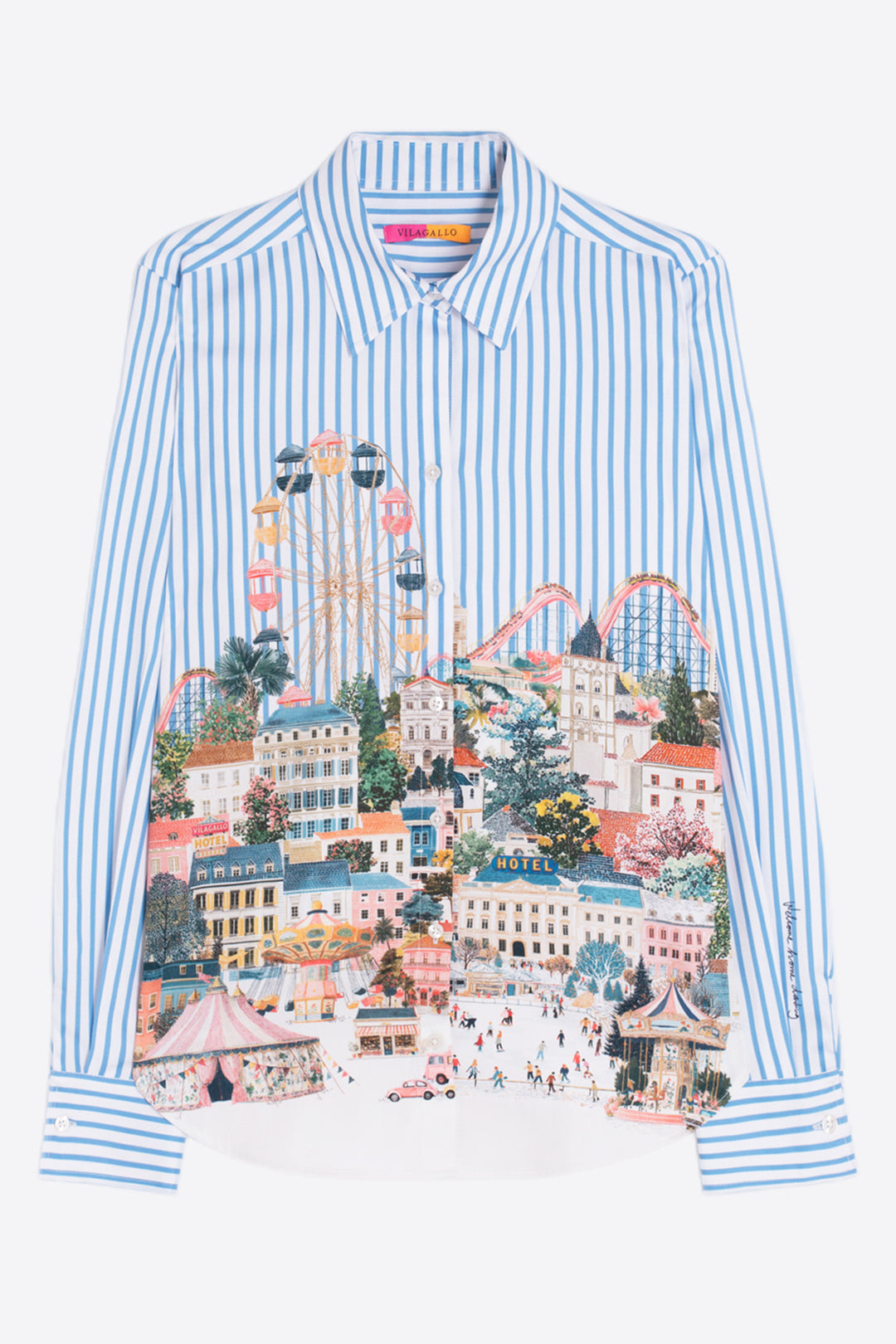 Vilagallo City Print Blue Blouse, packshot