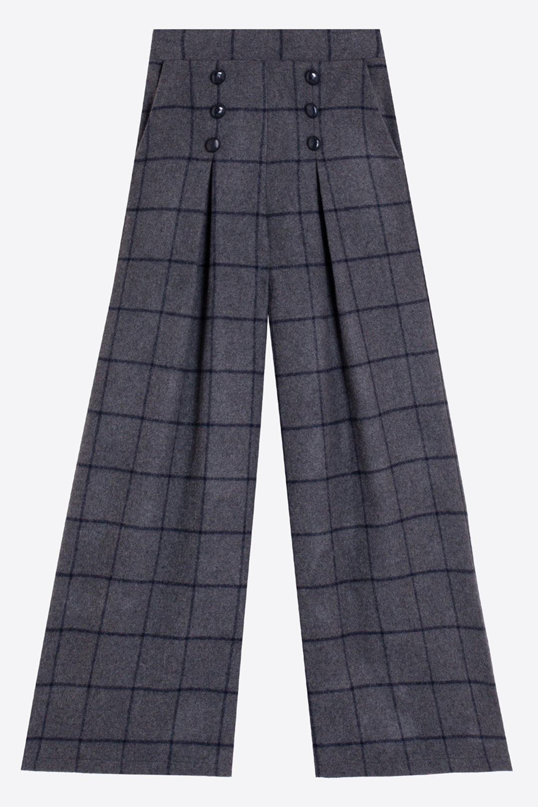 Vilagallo Grey &amp; Navy Check Trousers, packshot