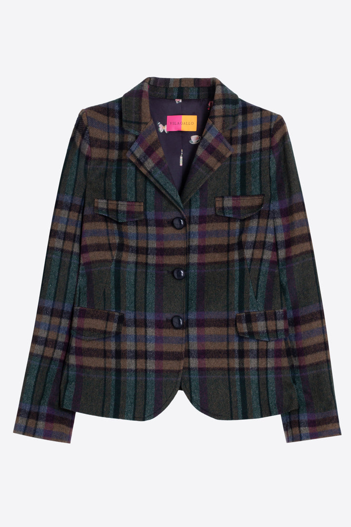 Vilagallo Italian Check Green Jacket, packshot