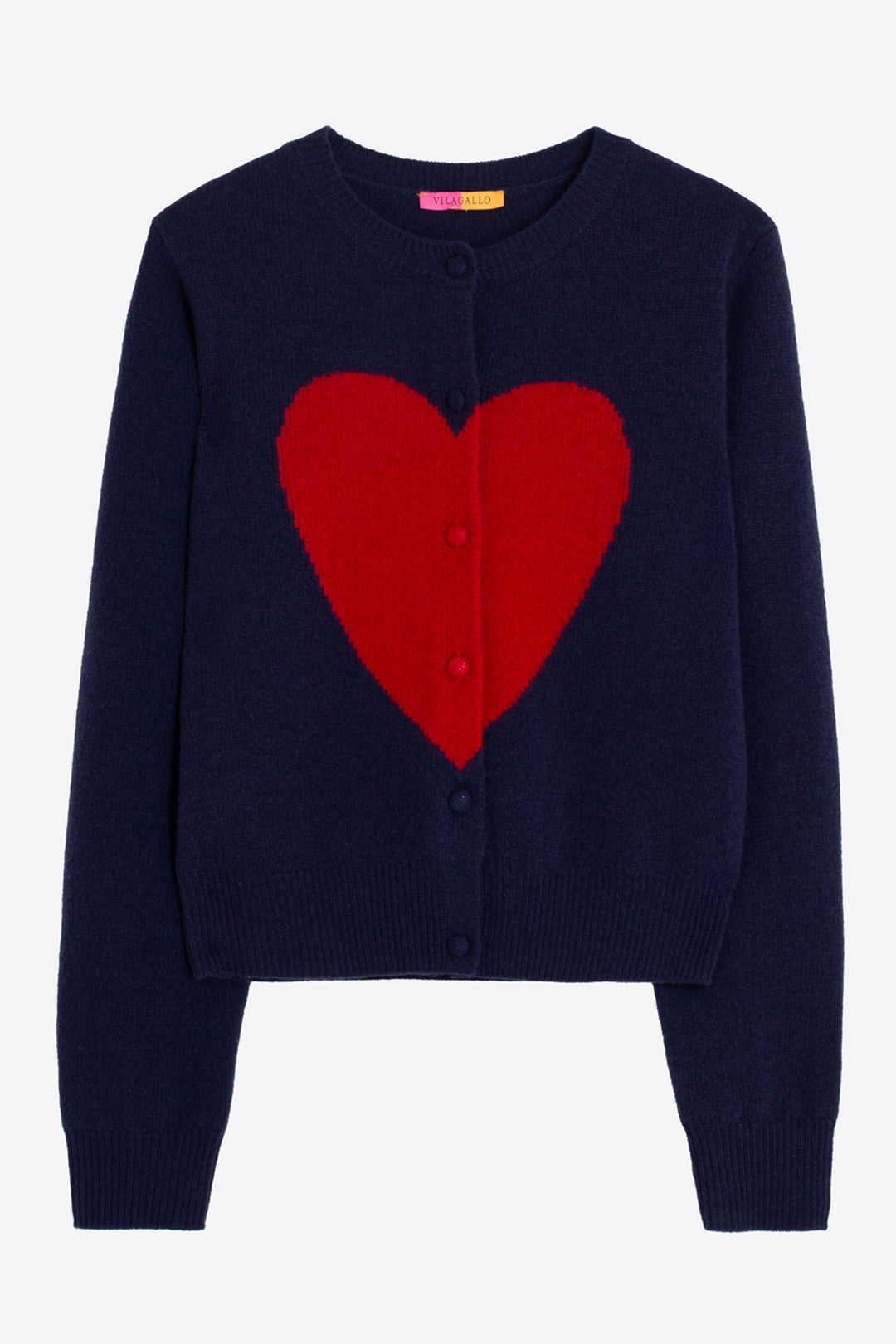 Vilagallo Navy &amp; Red Hearts Jumper, packshot