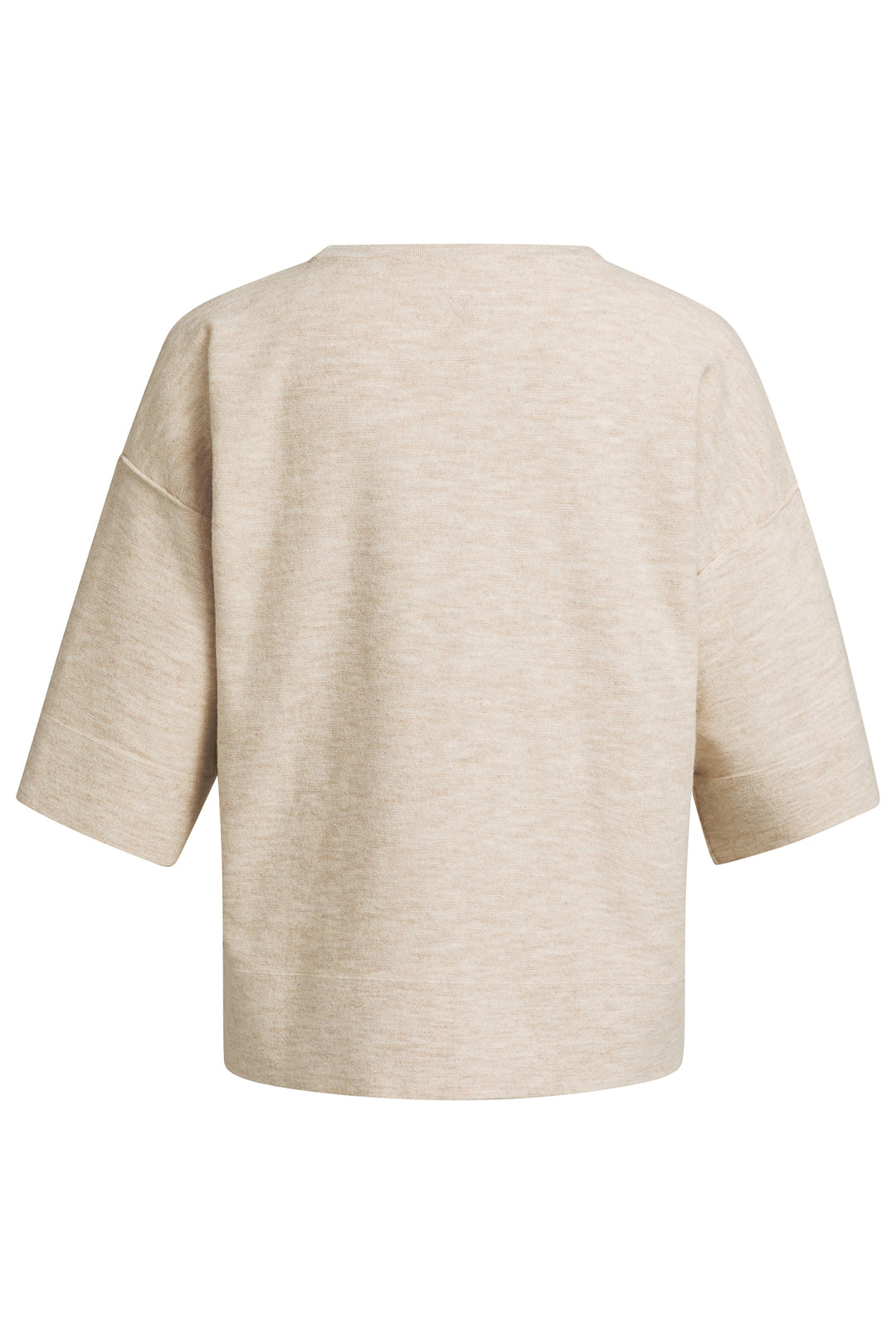 Olivia Grace Fashion - Yaya Beige Melange Oversized Knitted T-Shirt Jumper 01-000621-608 990822