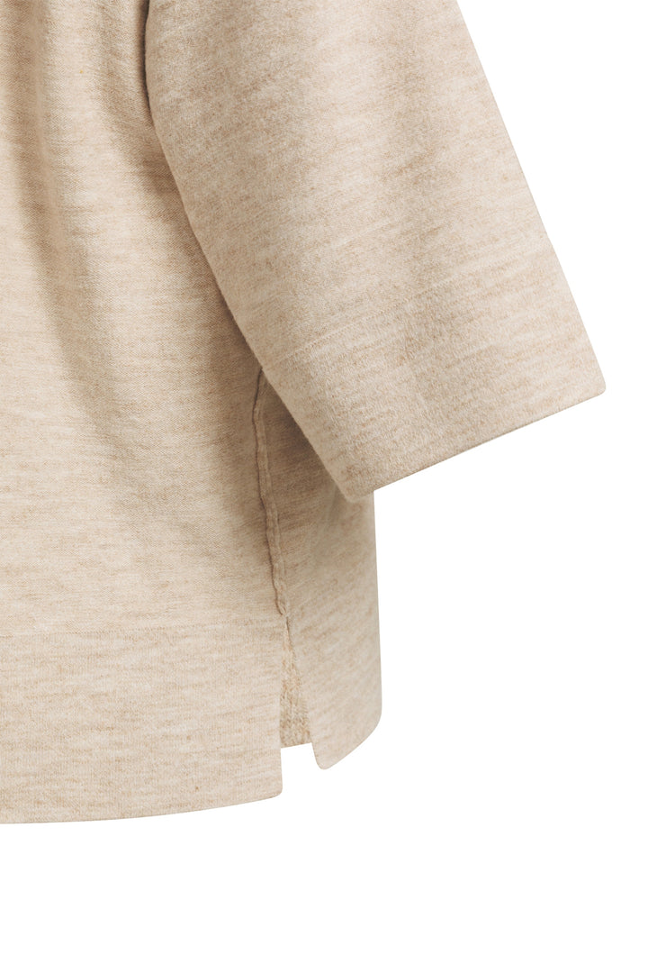 Olivia Grace Fashion - Yaya Beige Melange Oversized Knitted T-Shirt Jumper 01-000621-608 990822