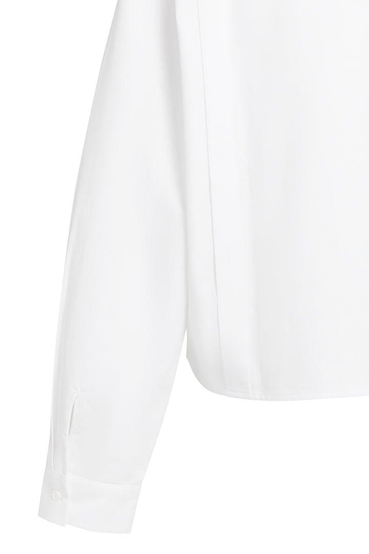 Olivia Grace Fashion - Yaya Pure White Poplin Blouse With Button Detail 01-201240-608 00000