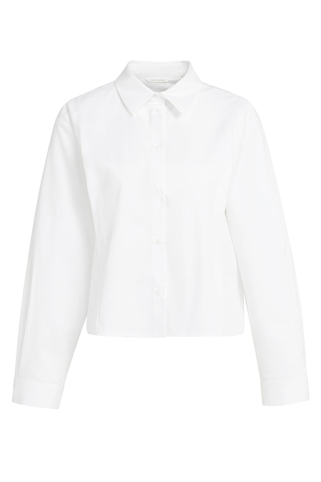Olivia Grace Fashion - Yaya Pure White Poplin Blouse With Button Detail 01-201240-608 00000