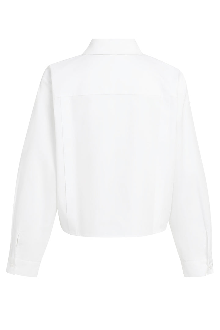 Olivia Grace Fashion - Yaya Pure White Poplin Blouse With Button Detail 01-201240-608 00000