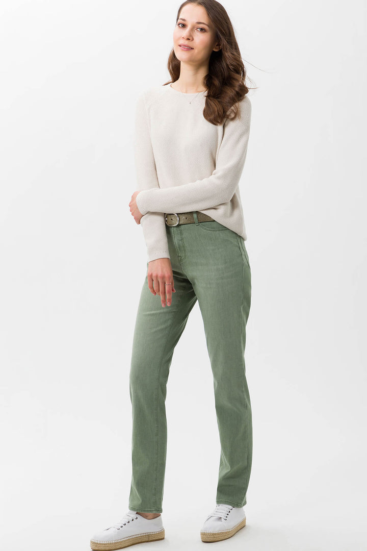 Brax 74-4007-34 Mary Green Slim Fit Jeans - Olivia Grace Fashion