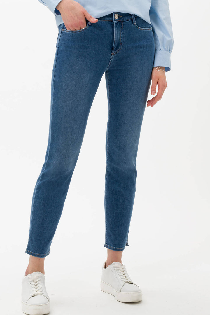 Brax 74-6907/25 Shakira S Regular Blue Skinny Jeans - Olivia Grace Fashion