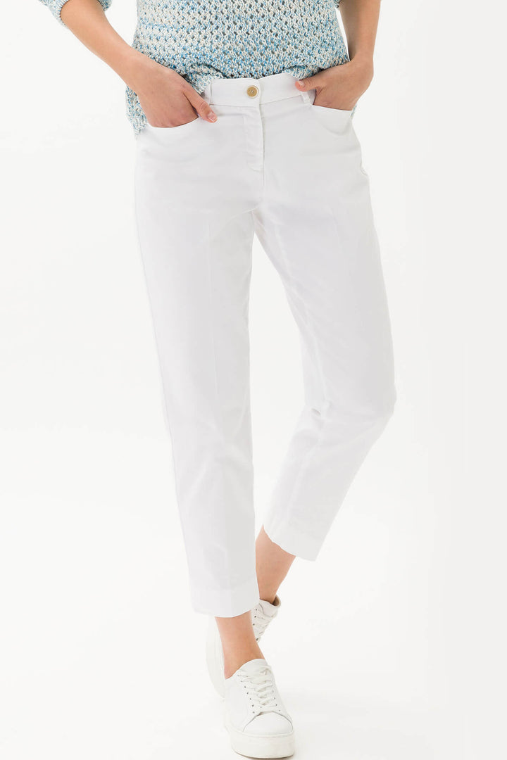 Brax Mara S 72-1458-99 White Trousers - Oloivia Grace Fashion