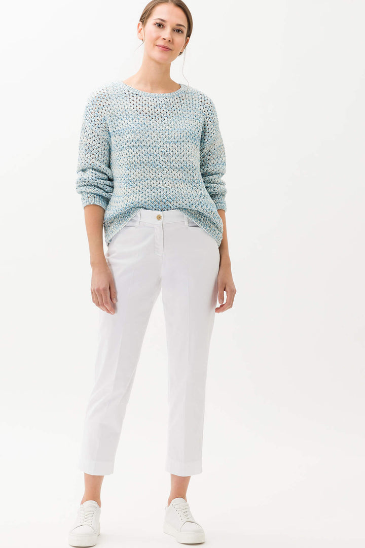 Brax Mara S 72-1458-99 White Trousers - Oloivia Grace Fashion