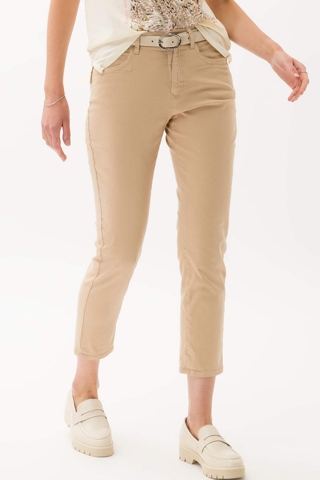Brax Mary S 71-7558-55 Bast Sand Denim Jeans - Olivia Grace Fashion