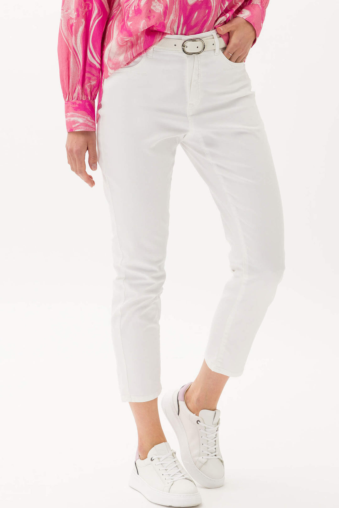 Brax Mary S 71-7558-99 White Denim Jeans - Olivia Grace Fashion