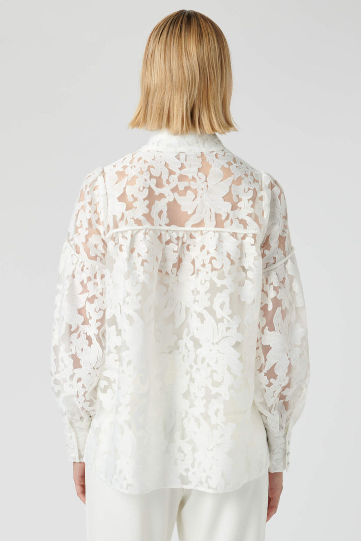 Dea Kudibal Maxine 23-0123 Fleur Natural White Long Sleeve Top - Olivia Grace Fashion