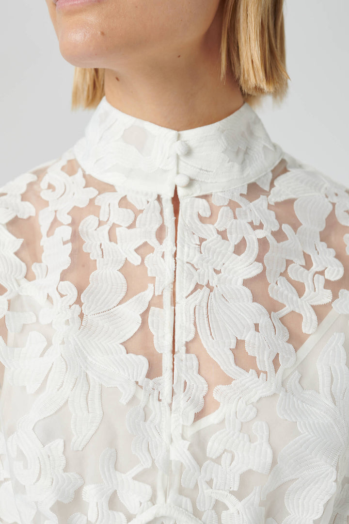Dea Kudibal Maxine 23-0123 Fleur Natural White Long Sleeve Top - Olivia Grace Fashion
