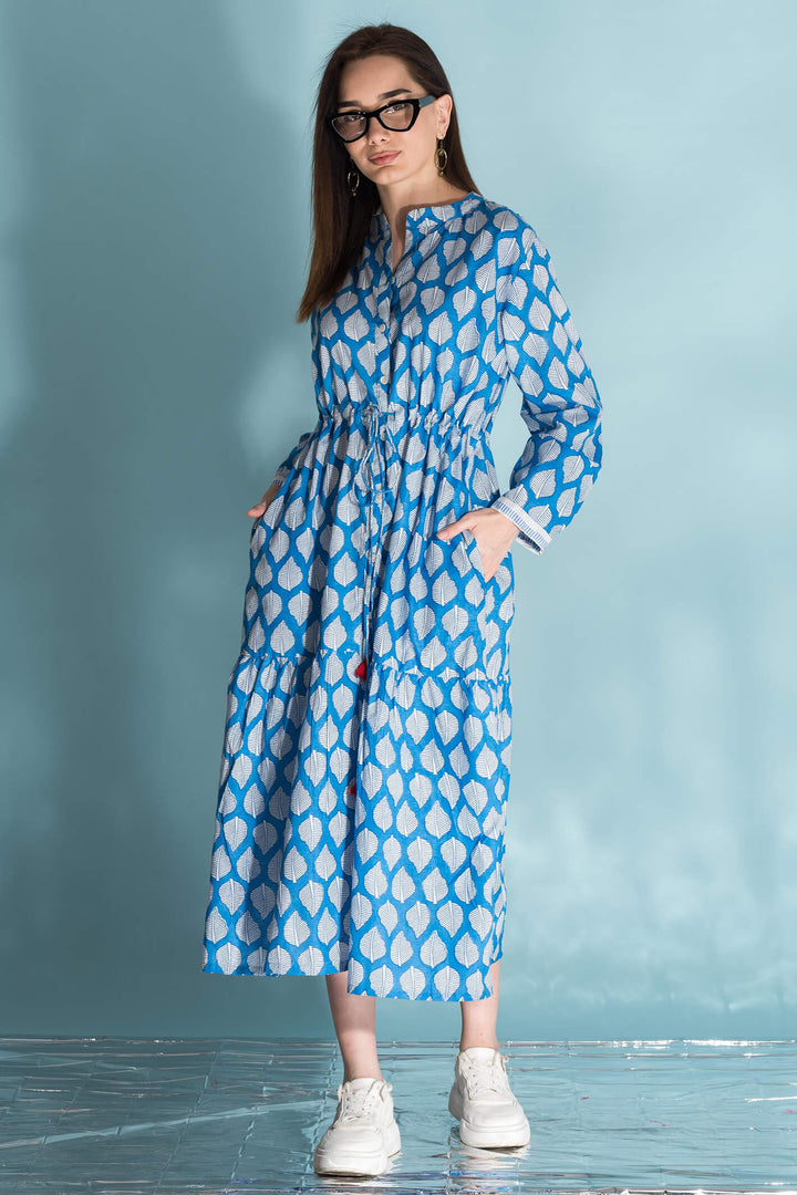 Dream AN618B Lofi Blue Tuscany Shirt Dress - Olivia Grace Fashion