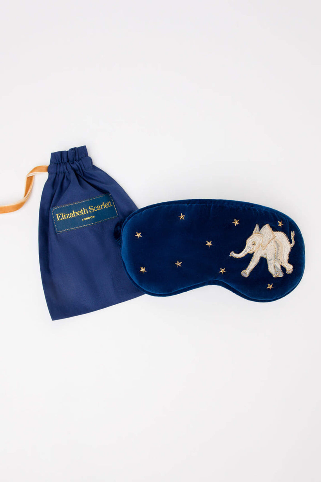 Elizabeth Scarlett 71731 Navy Velvet Baby Elephant Eye Mask - Olivia Grace Fashion