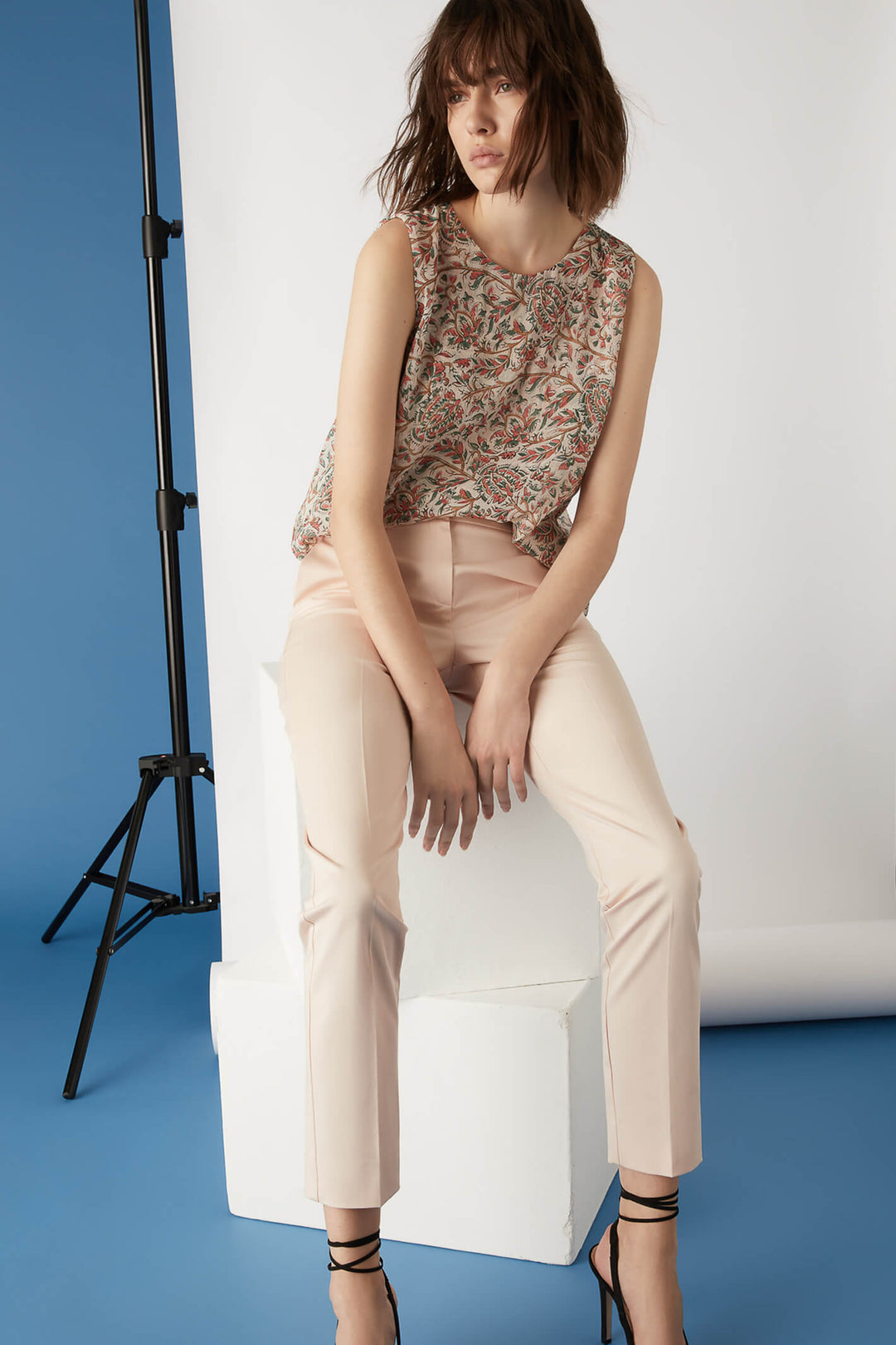 Emme 51310325200 Futuro Pale Rose Long Trousers - Olivia Grace Fashion