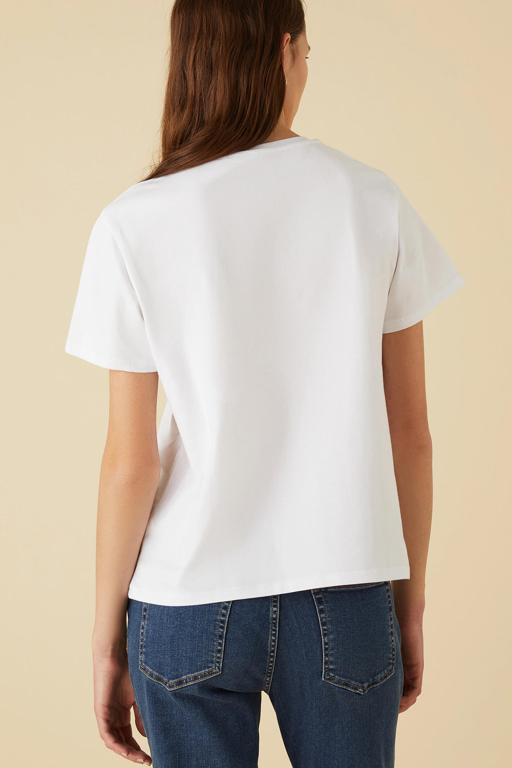 Emme Noix 2359710834200 Optical White Print T-Shirt - Olivia Grace Fashion