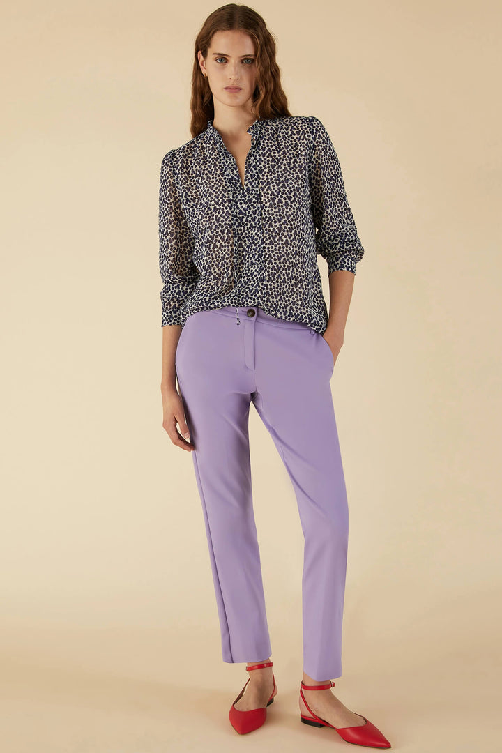 Emme Valenza 2351310335200 Lilac Trousers - Olivia Grace Fashion