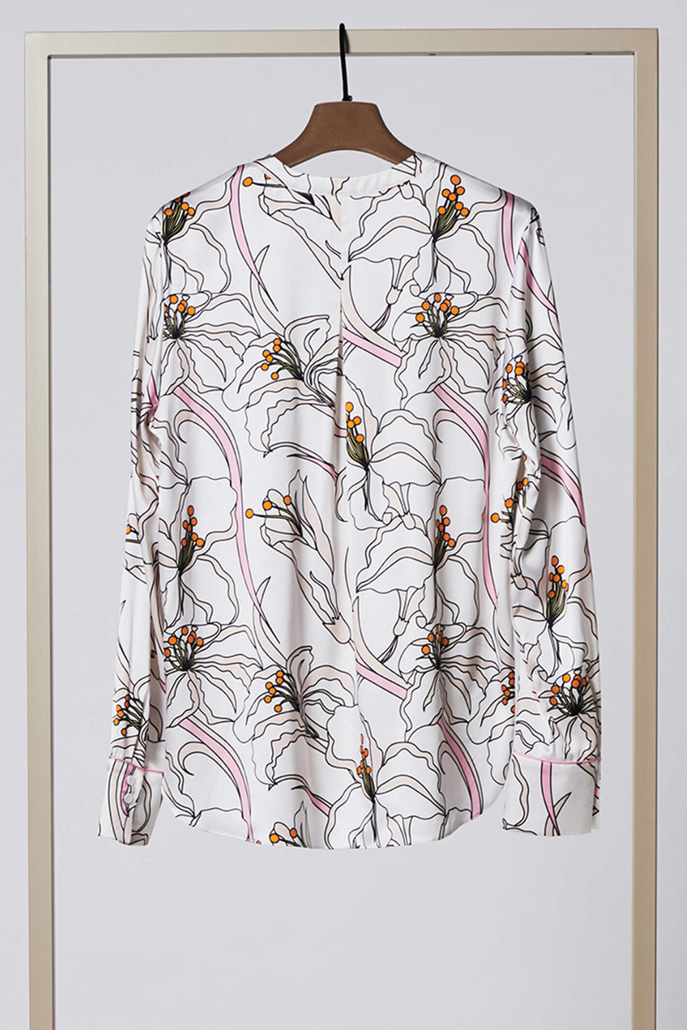 Herzen's Angelegenheit 6156 Sorbet Pink Print Blouse - Olivia Grace Fashion