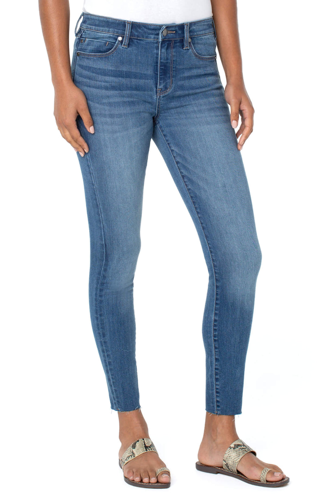 Liverpool Jeans LM2404EP-6637 Abby Ankle Skinny Anniston Blue Jeans - Olivia Grace Fashion