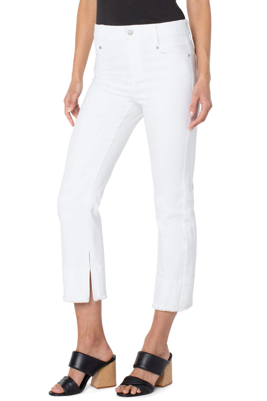 Liverpool Jeans LM7759QY-W-3156 Gia Glider™ Crop Flare Bright White - Olivia Grace Fashion
