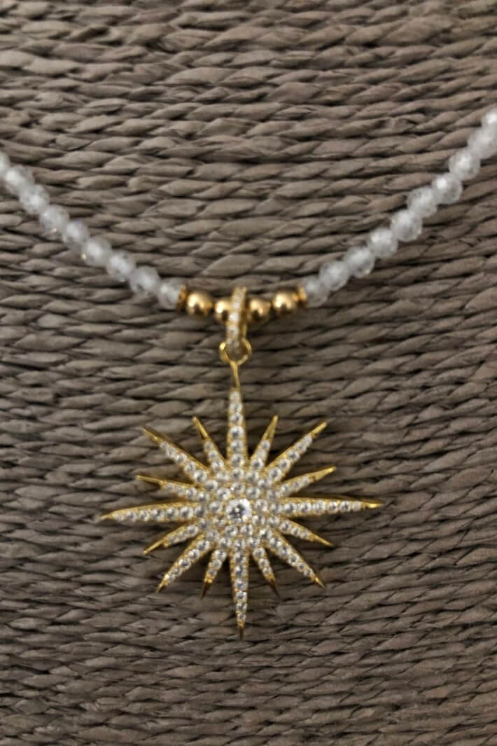 iCandi Rocks Lola Star on Natural Zircon Necklace