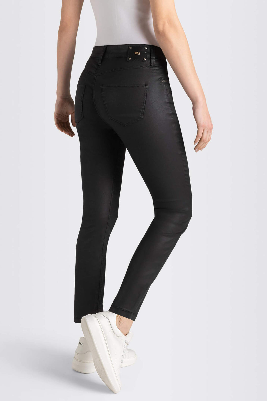 Mac 5761-00-0465L 090 Black Skinny Zip Jeans - Olivia Grace Fashion