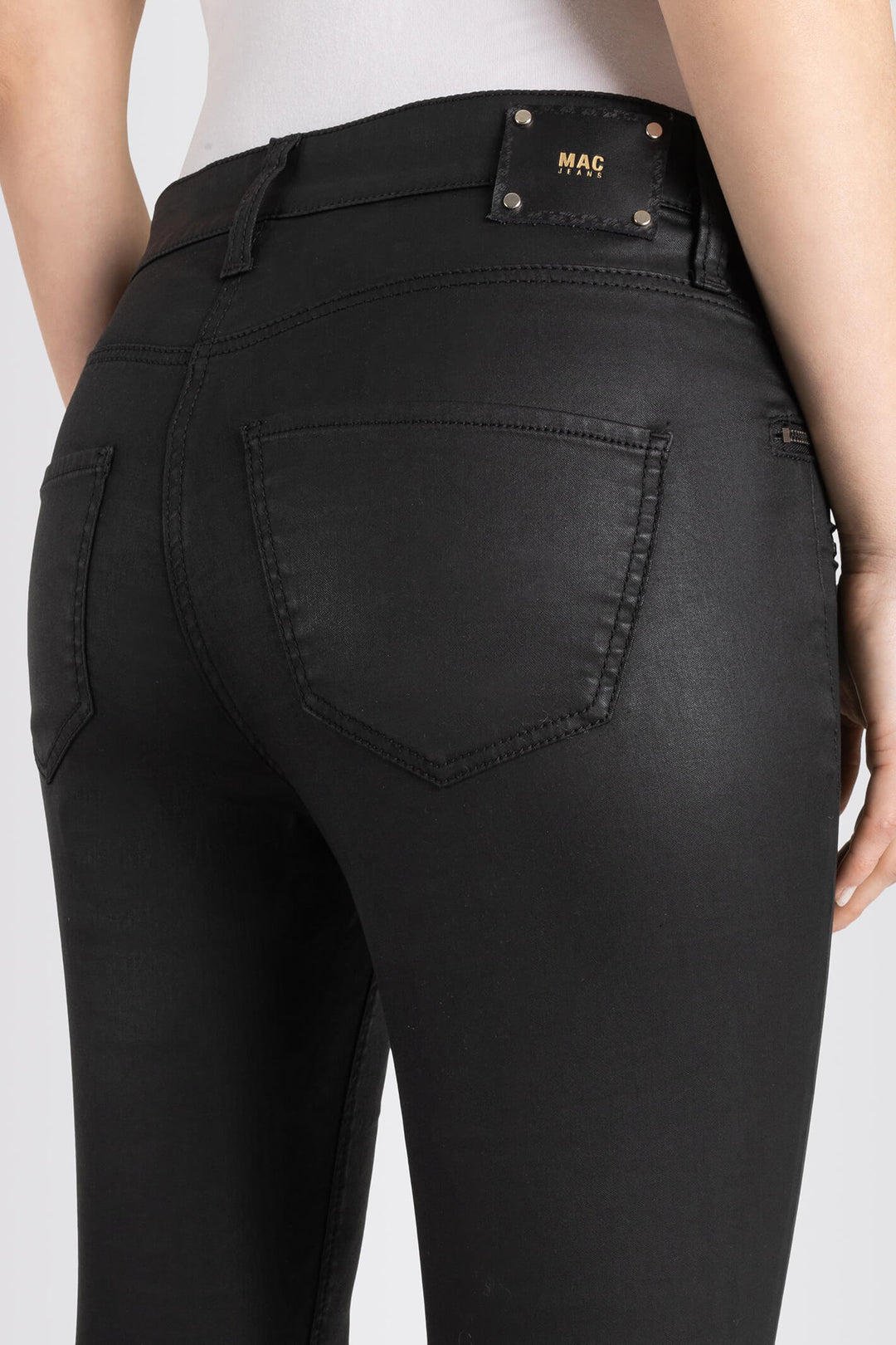 Mac 5761-00-0465L 090 Black Skinny Zip Jeans - Olivia Grace Fashion