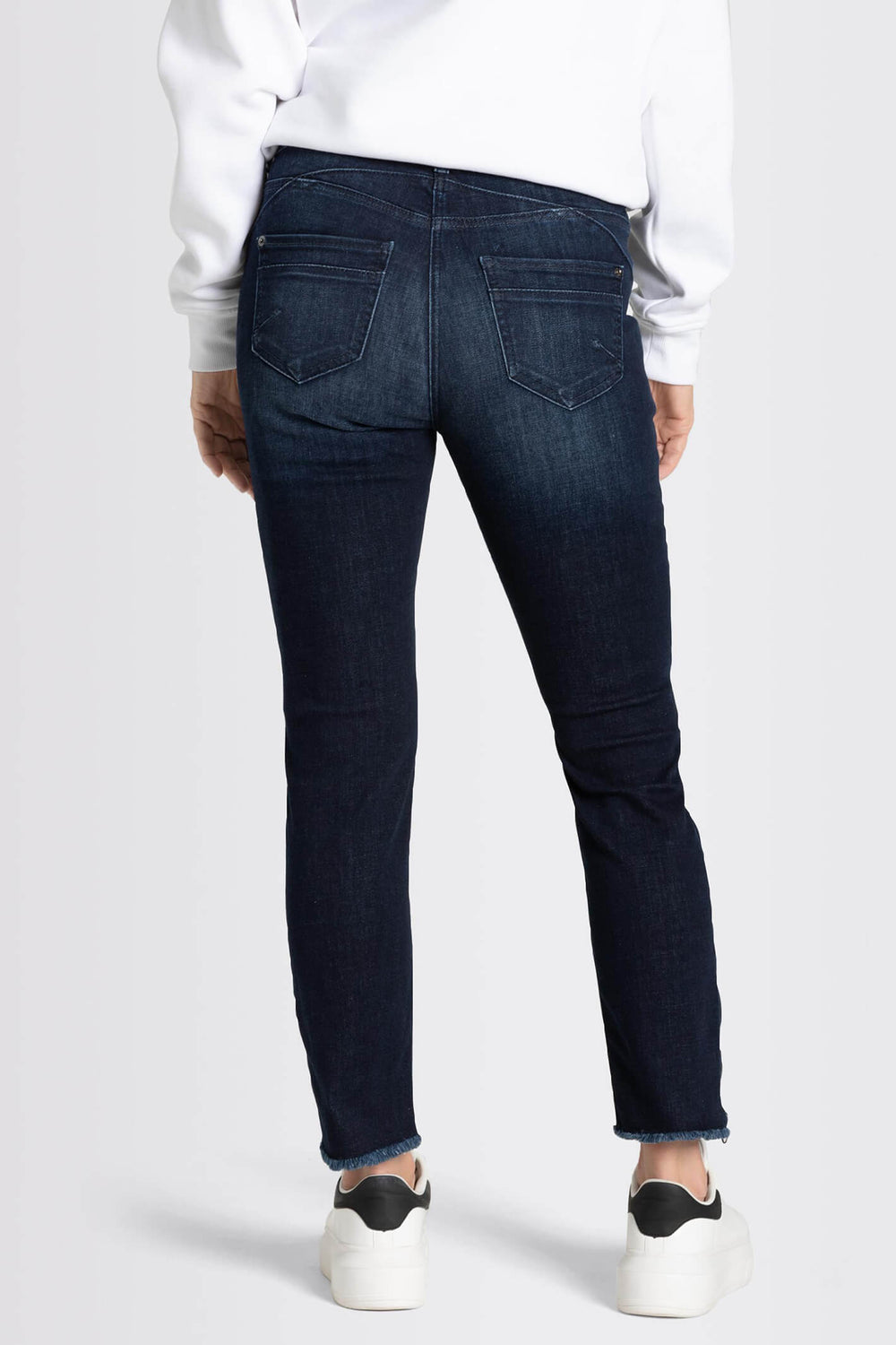 Mac 5762-90-0389L D848 Dark Authentic Commercial Blue Rich Slim Chic Jeans - Olivia Grace Fashion