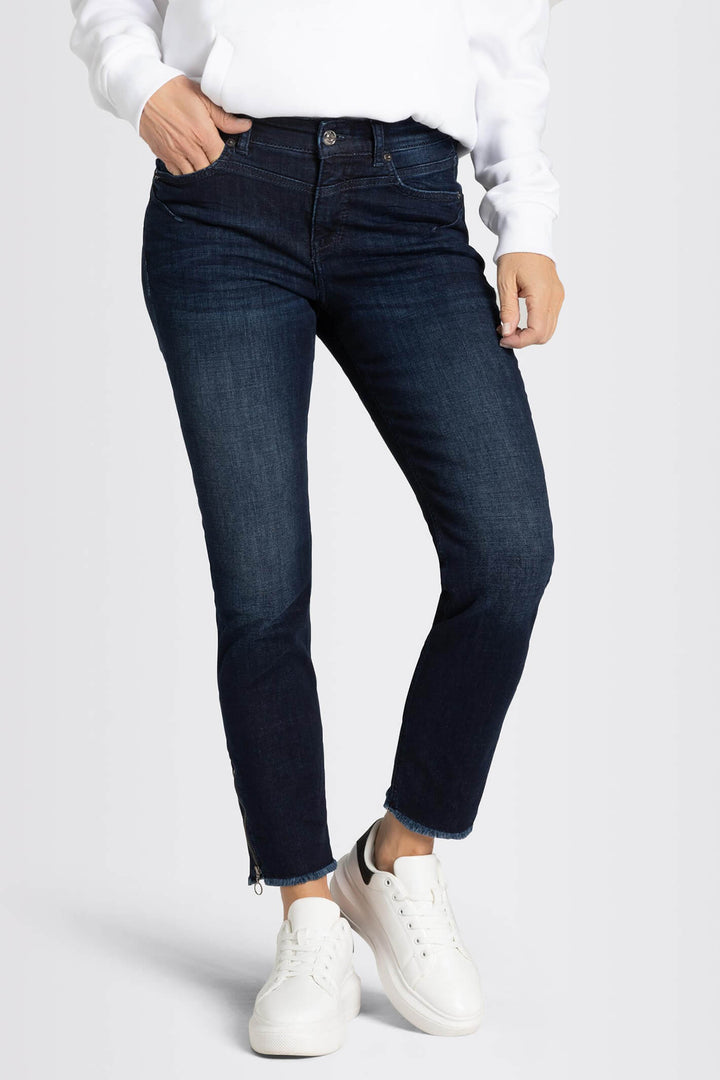 Mac 5762-90-0389L D848 Dark Authentic Commercial Blue Rich Slim Chic Jeans - Olivia Grace Fashion