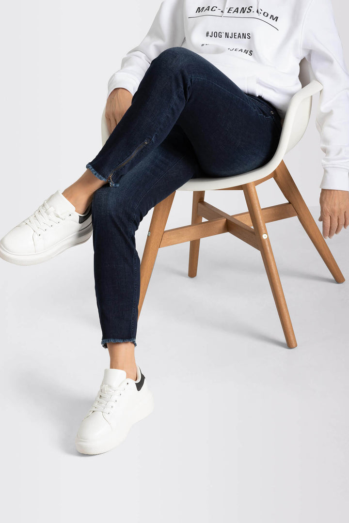 Mac 5762-90-0389L D848 Dark Authentic Commercial Blue Rich Slim Chic Jeans - Olivia Grace Fashion