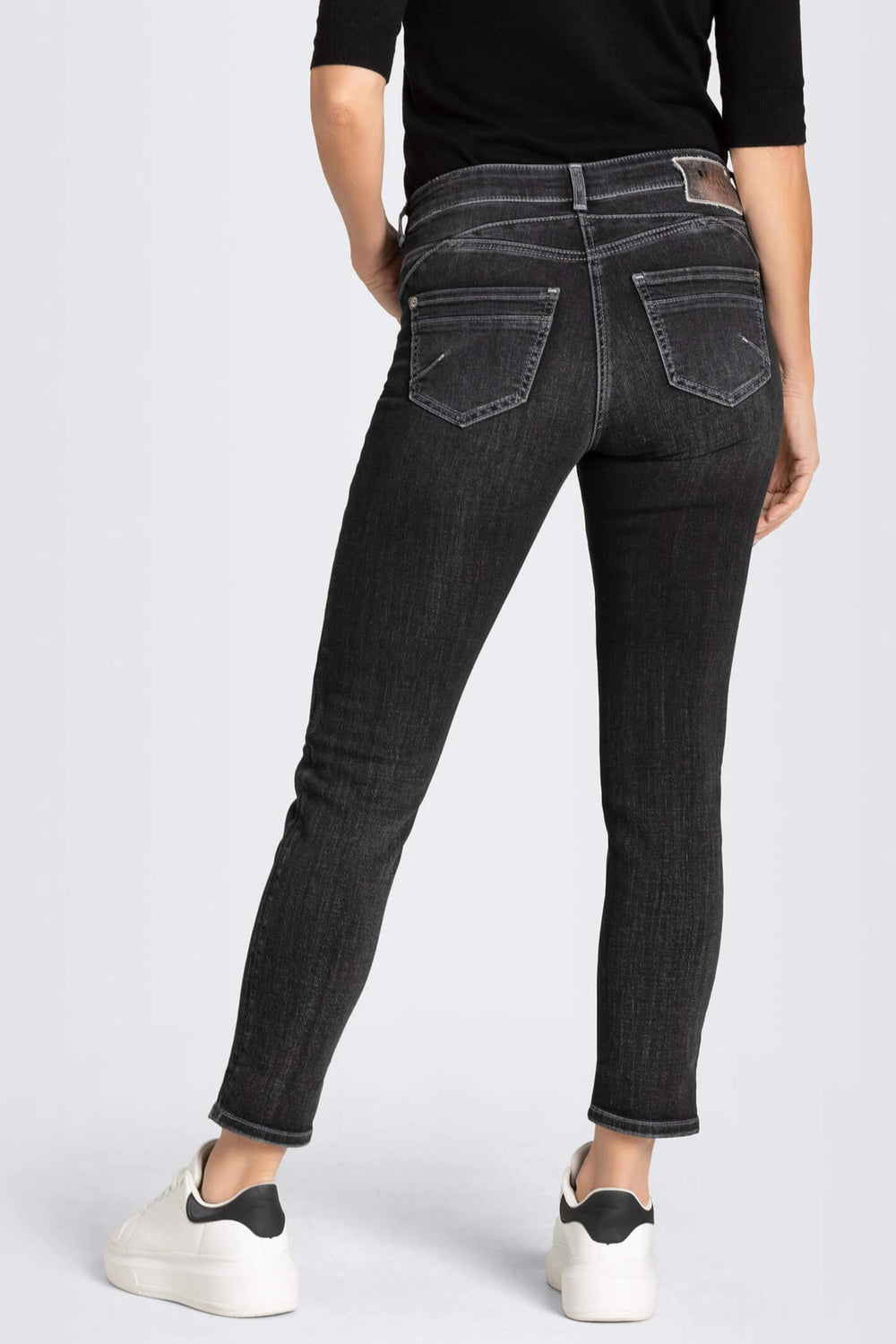 Mac 5766-90-0389L D962 Black Anthra Used Rich Slim Jeans - Olivia Grace Fashion