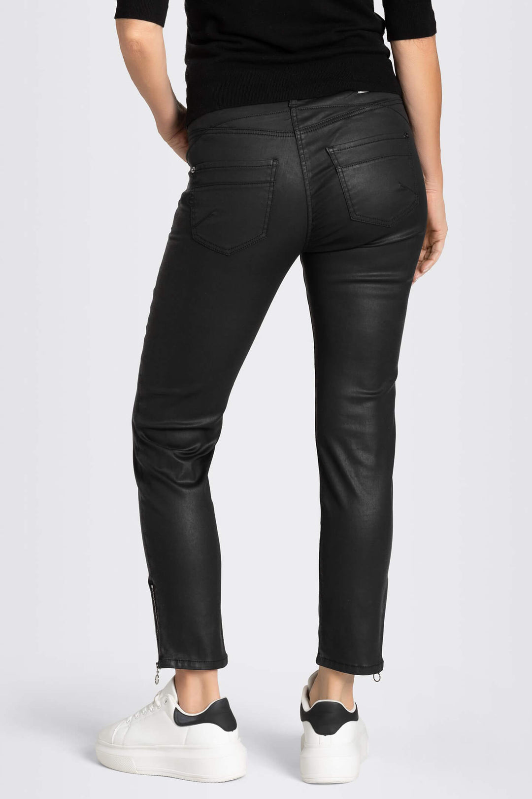 Mac 5768-01-0465L 090 Black Rich Slim Chic Coating Jeans - Olivia Grace Fashion