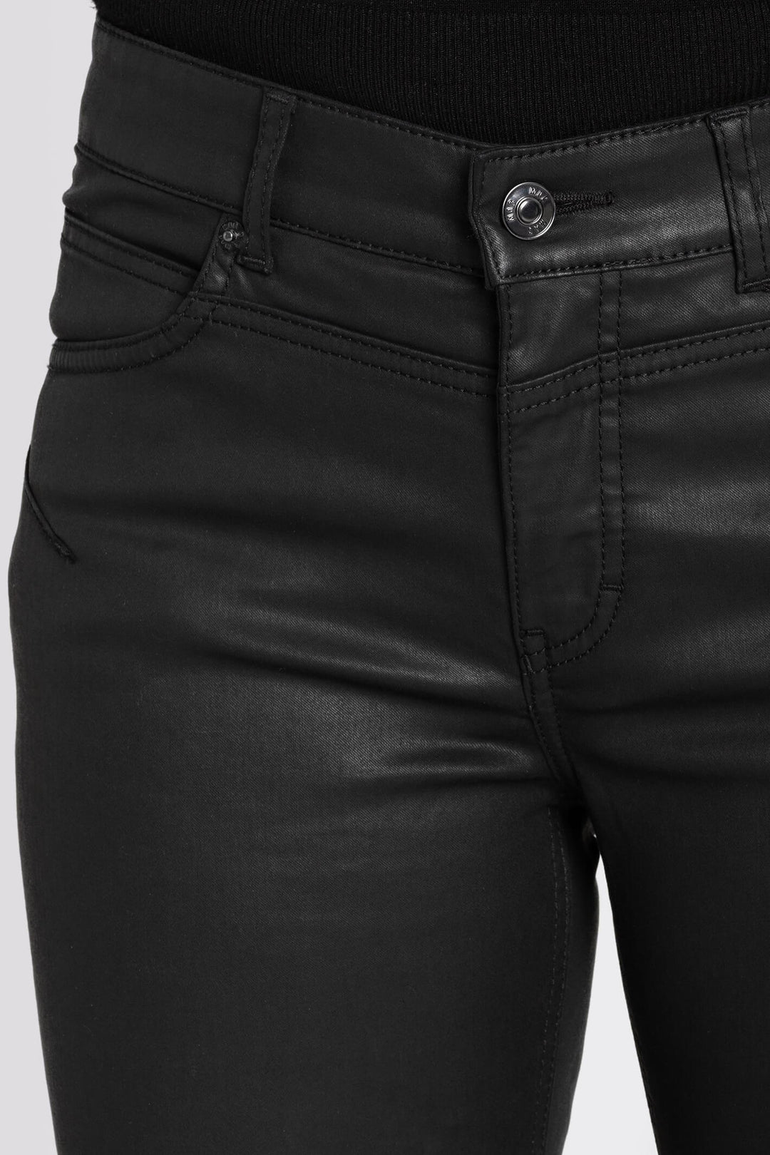 Mac 5768-01-0465L 090 Black Rich Slim Chic Coating Jeans - Olivia Grace Fashion