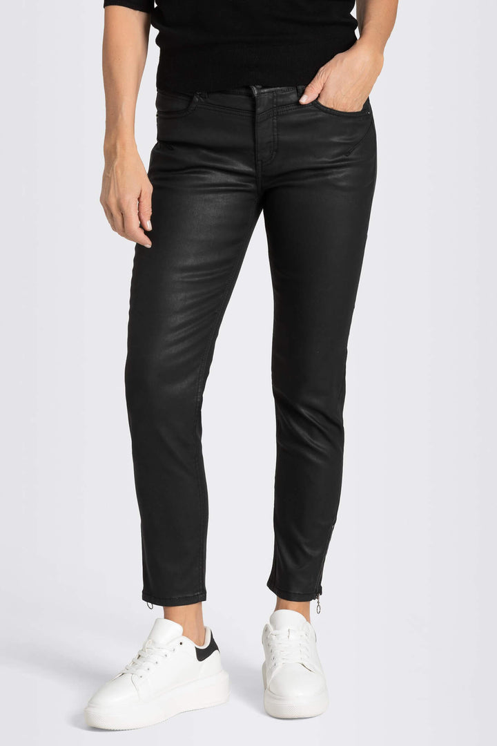 Mac 5768-01-0465L 090 Black Rich Slim Chic Coating Jeans - Olivia Grace Fashion