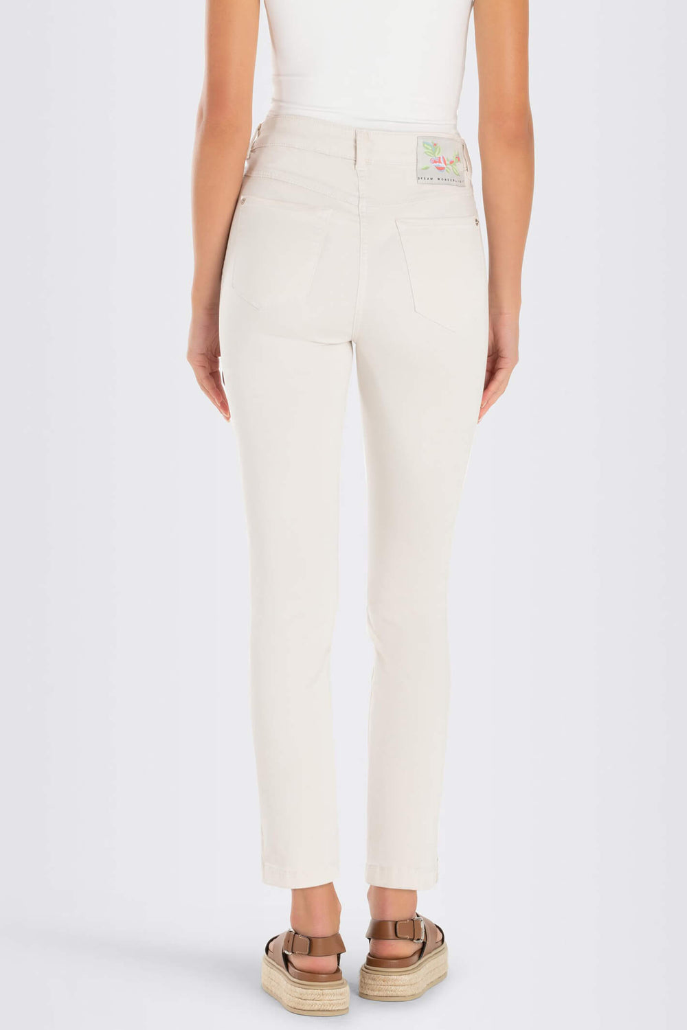 Mac Dream Summer 5495-00-0425L Antique White Cotton Jeans - Olivia