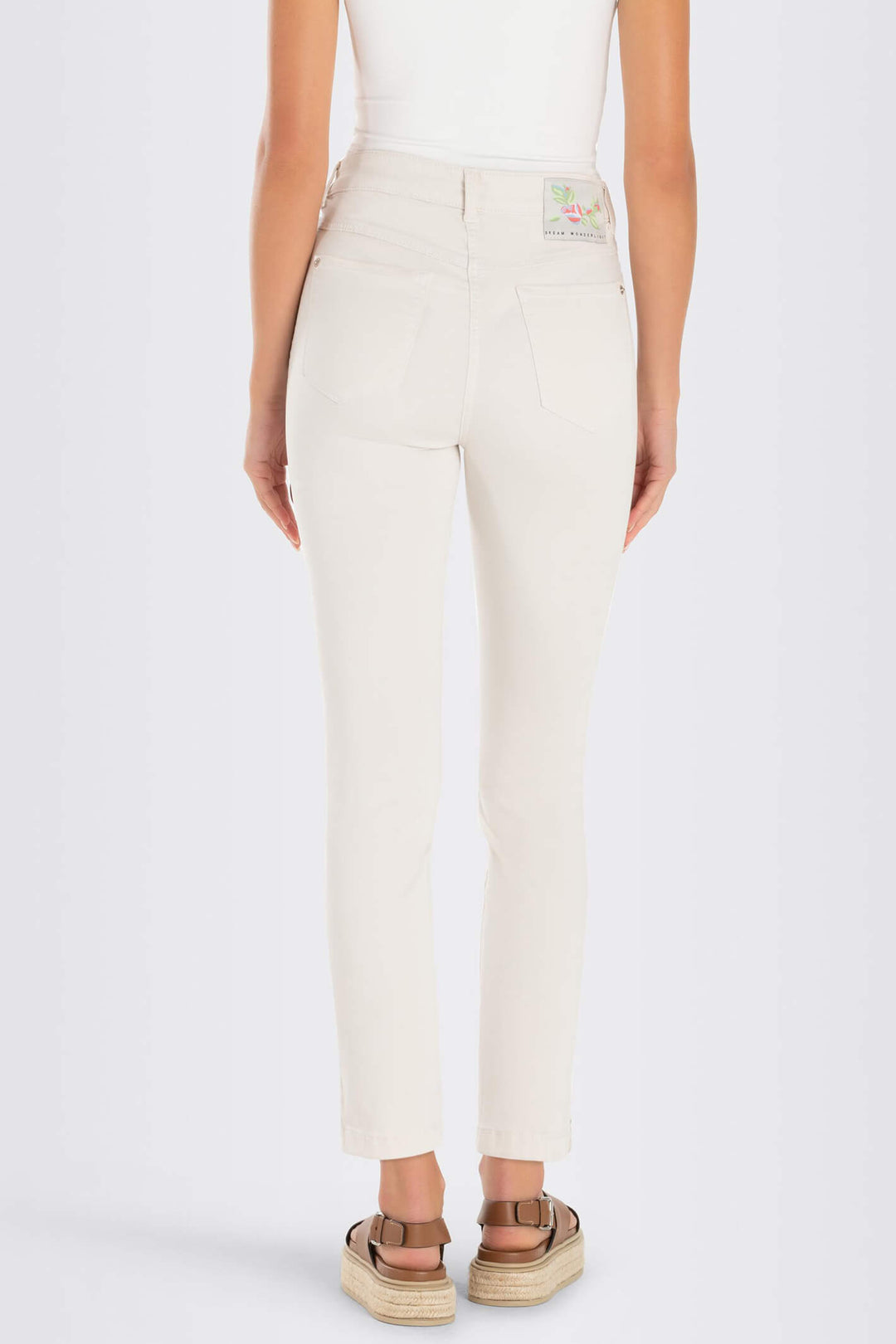 Mac Dream Summer 5495-00-0425L Antique White Cotton Jeans - Olivia