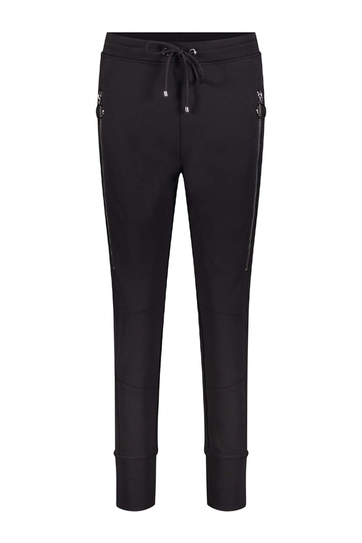 MAC Future Sporty Pull-On Black Trousers Front