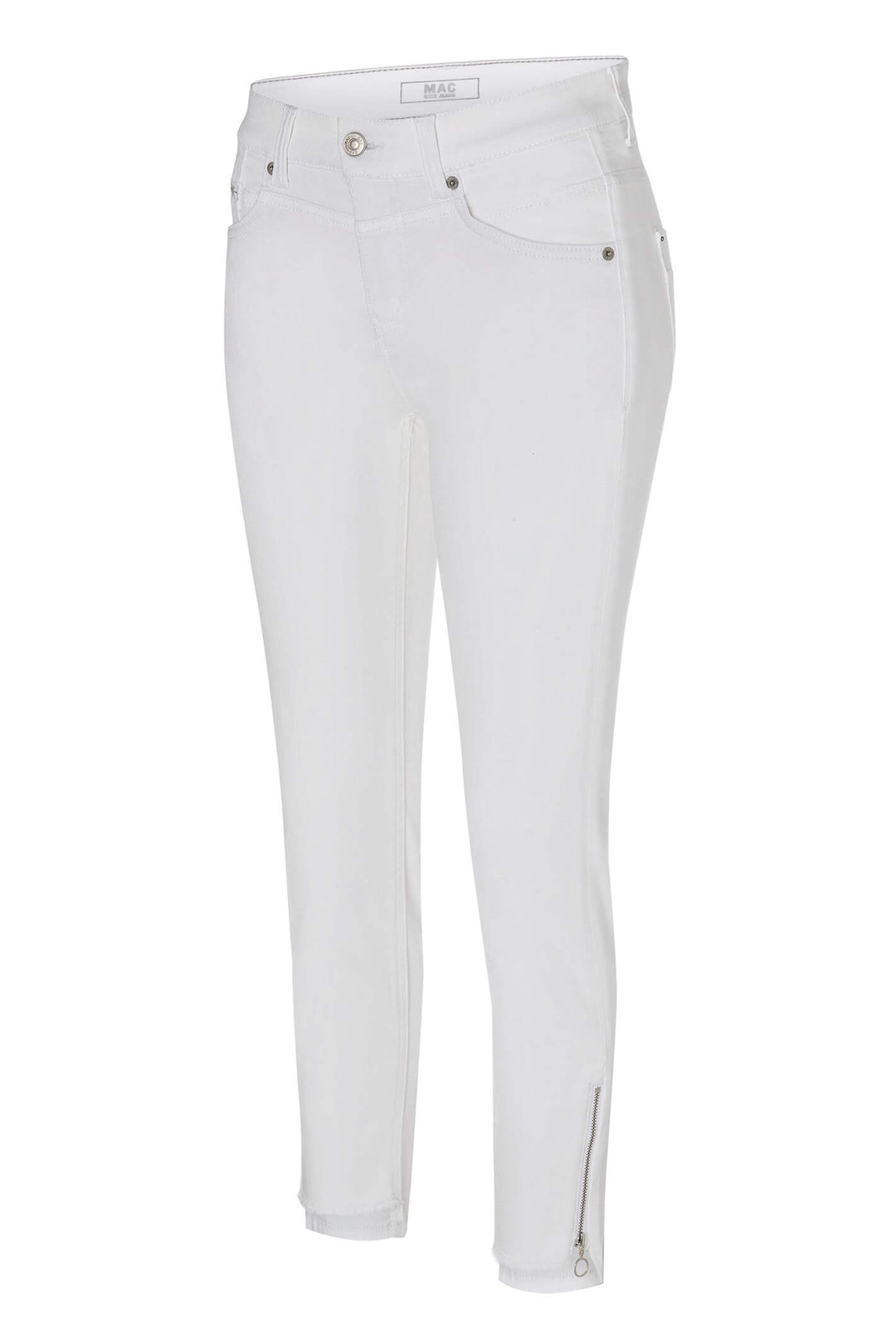 MAC Rich Slim Chic 5755-90-0389L D010 White Denim Jeans - Olivia Grace Fashion
