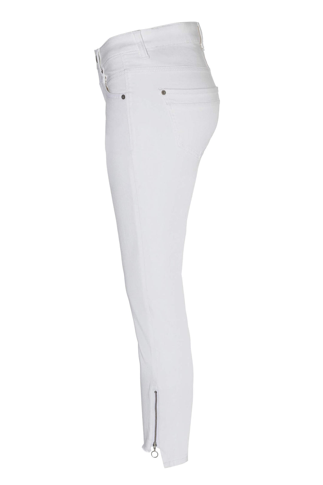 MAC Rich Slim Chic 5755-90-0389L D010 White Denim Jeans - Olivia Grace Fashion