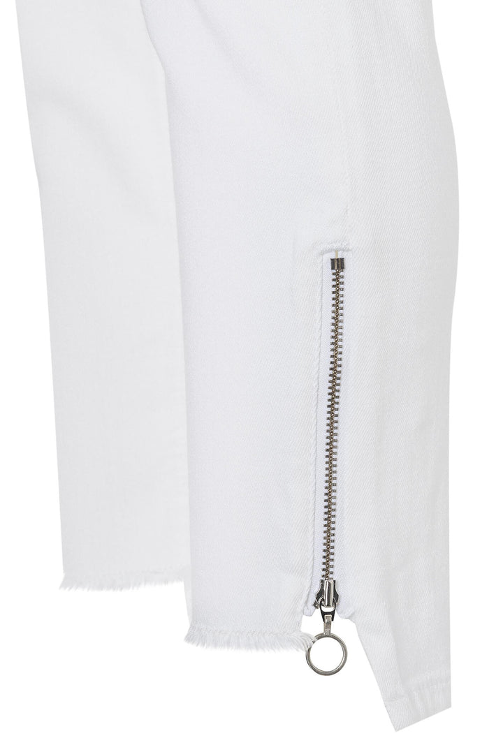 MAC Rich Slim Chic 5755-90-0389L D010 White Denim Jeans - Olivia Grace Fashion
