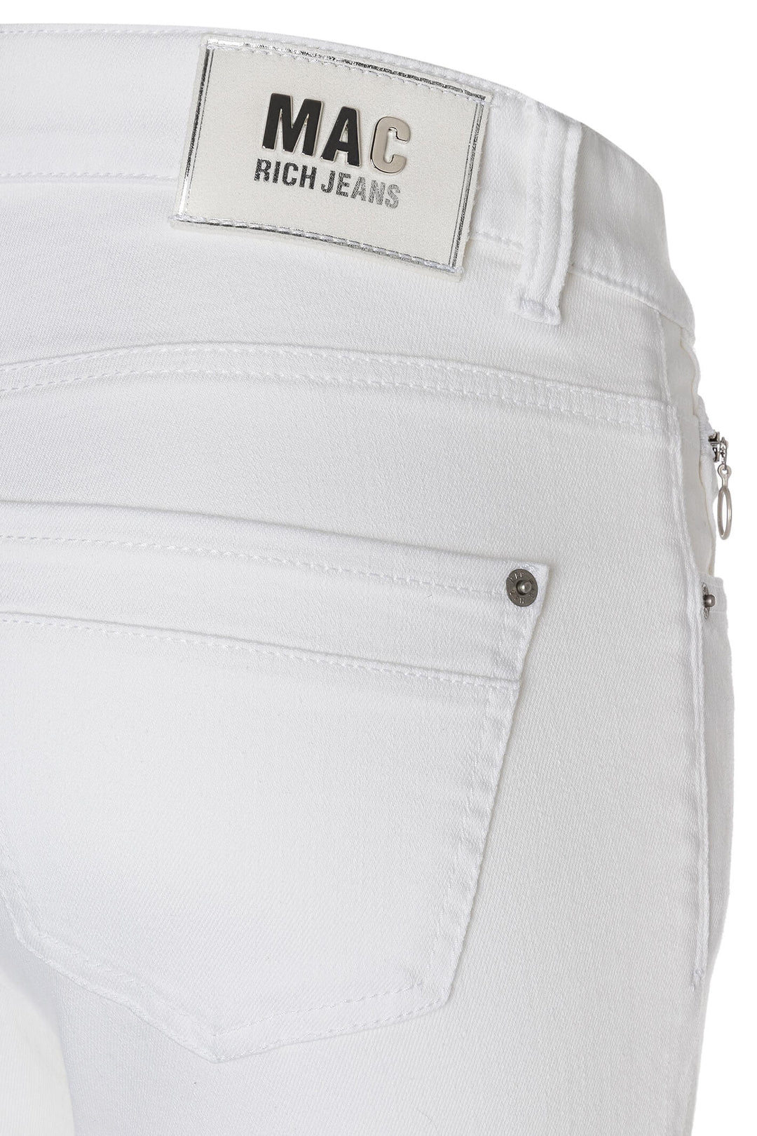 MAC Rich Slim Chic 5755-90-0389L D010 White Denim Jeans - Olivia Grace Fashion