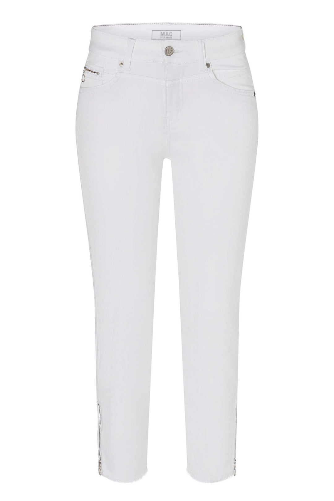 MAC Rich Slim Chic 5755-90-0389L D010 White Denim Jeans - Olivia Grace Fashion