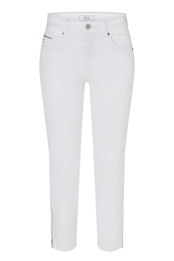 MAC Rich Slim Chic 5755-90-0389L D010 White Denim Jeans - Olivia Grace Fashion