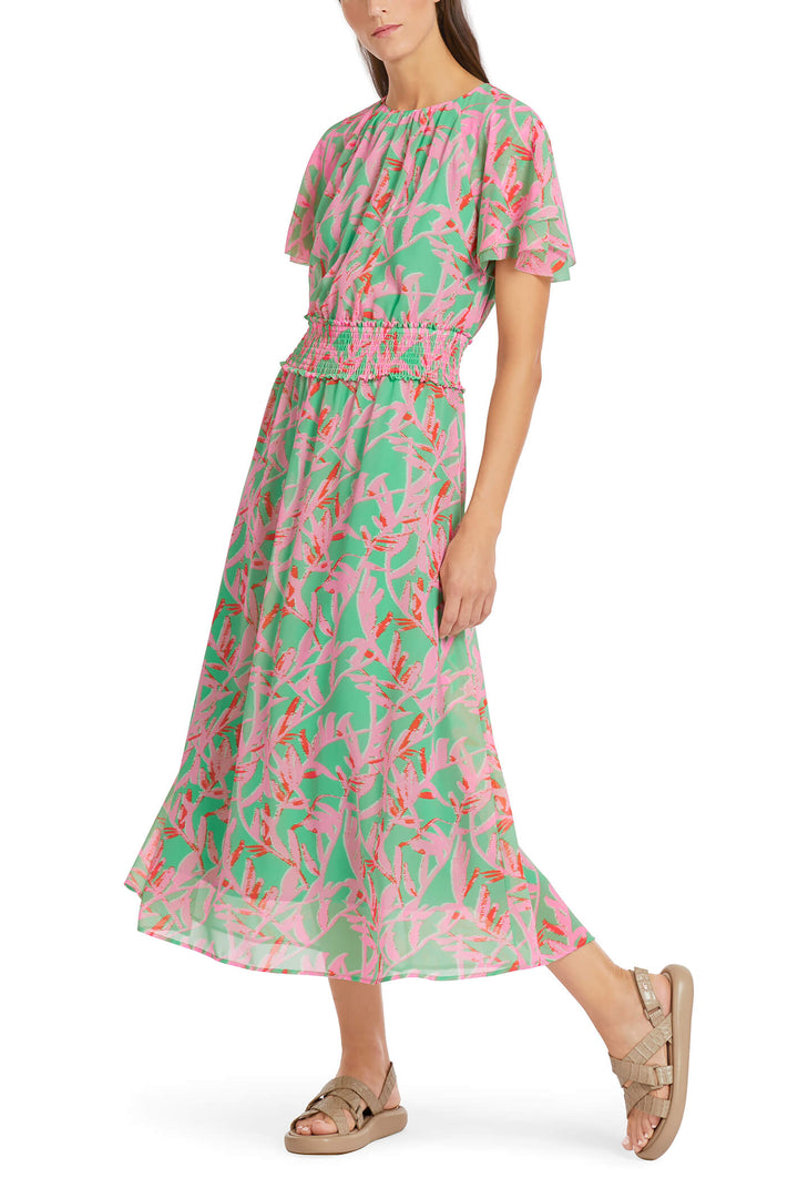 Marc Cain Collection UC 21.09 W43 Bright Jade Green Print Dress - Olivia Grace Fashion