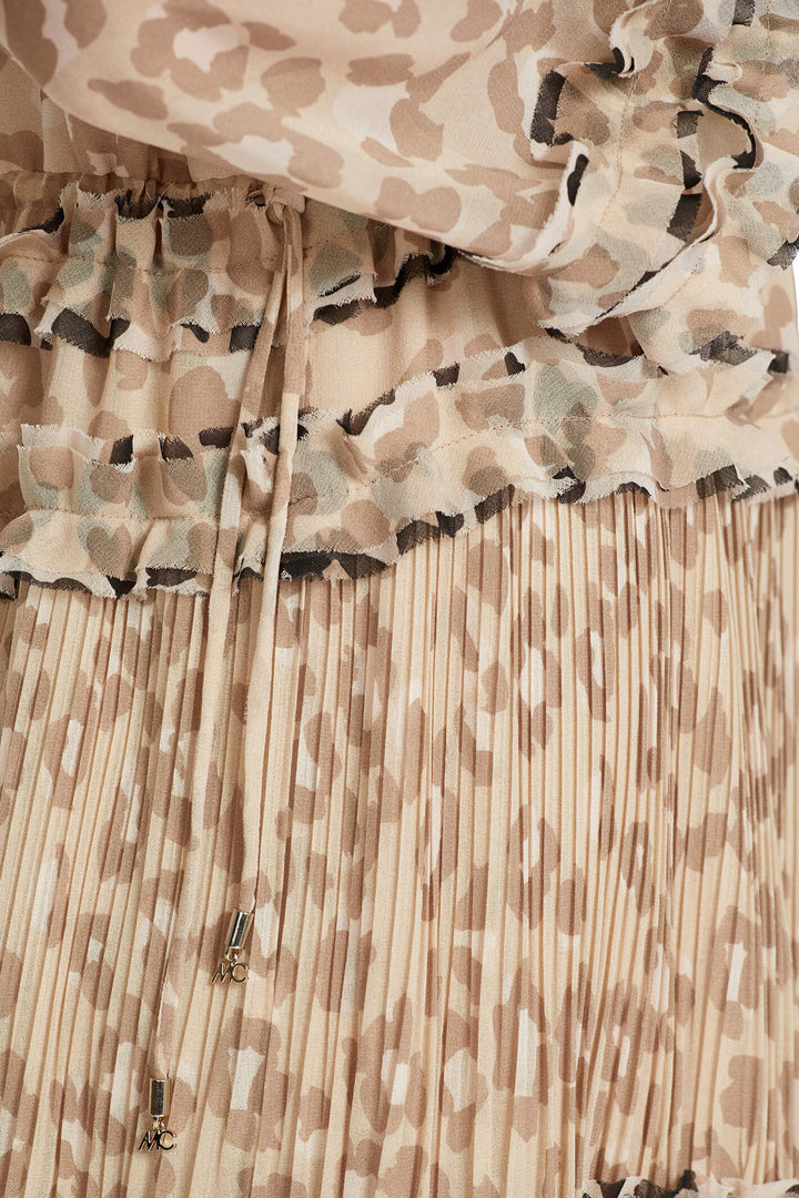 Marc Cain Collection UC 21.35 W36 Brown Animal Print Dress - Olivia Grace Fashion